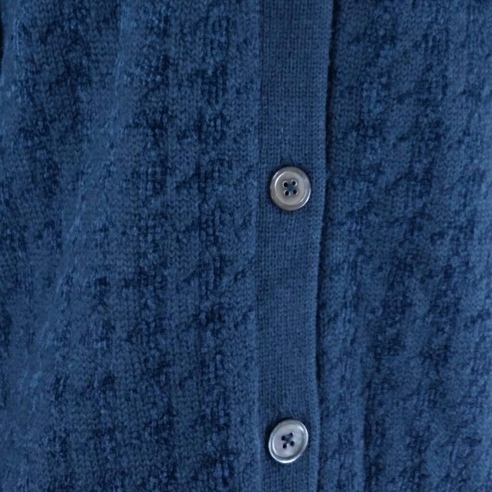 Nautica Women's Wool Button Front Cardigan Navy - Picture 4 of 6